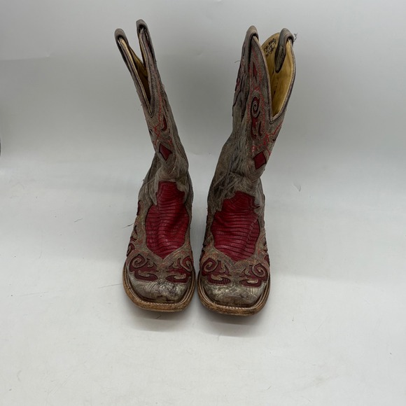 Corral Red and Brown Heeled Western Boots - Picture 4 of 11